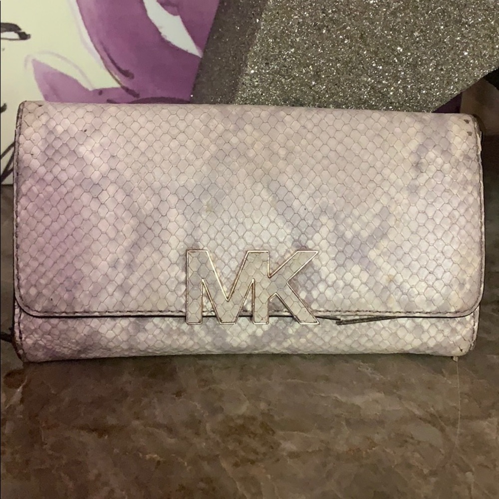 Michael Kors embossed snake print wallet